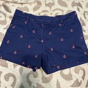 British Khaki anchor embroidered shorts